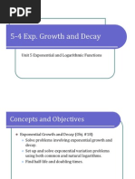 Download 5-4 Exponential Growth and Decay Presentation by Sandra Miller SN46324352 doc pdf