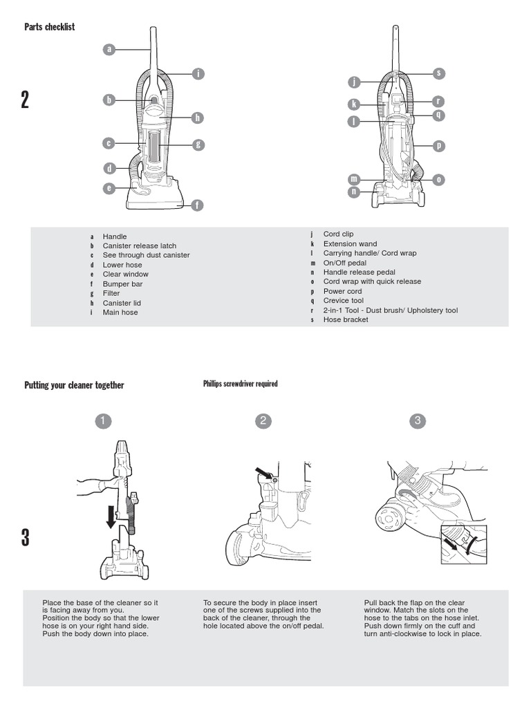 Vax Swift High Power VS-19H User Manual PDF | PDF | Vacuum Cleaner ...