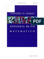 Apologia de Un Matematico - Godfrey H Hardy