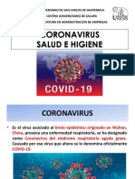 Higiene y Salud. Coronavirus