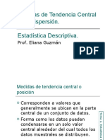 Medidas de Tendencia Central y Variación. Estadística Descriptiva