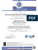 Aluminium Scaffolding Certificate