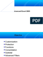 Advanced Excel 2003