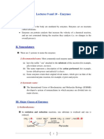 Lectures 9 and 10, Enzymes