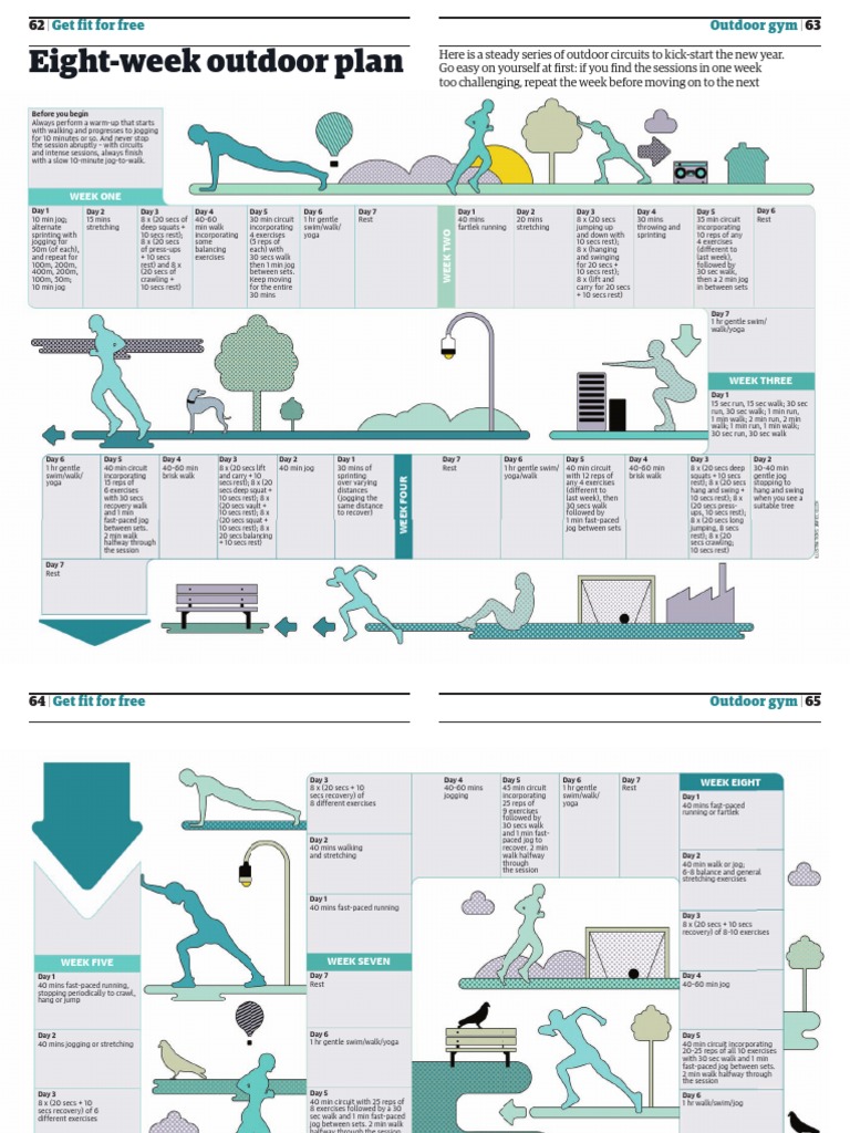 8-Week Outdoor Fitness Plan | PDF | Determinants Of Health | Individual ...