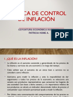 Politica Control de Inflación