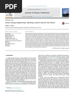 Green energy engineering Opening a green way for the future