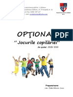 Optional DPM Jocurile Copilariei