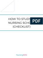 Nursing School Study Checklist PDF