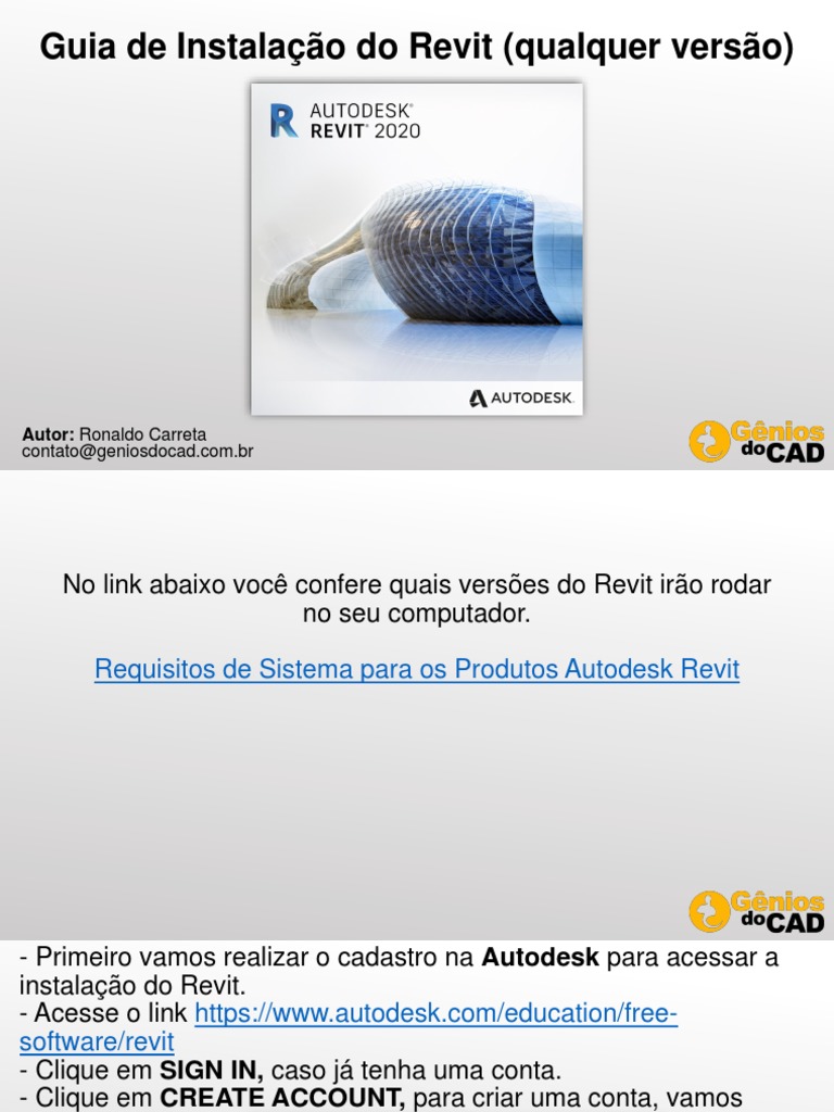 Guia de Instalação do Revit 2023 | PDF