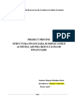 Structura Financiara Si Implicatiile Acesteia Asupra Rezultatelor Financiare