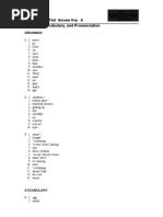 End-Of-Course Test Answer Key A Grammar, Vocabulary, and Pronunciation