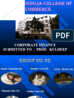 Corporate Finance Submitted To: Prof. Kuldeep