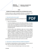 FAQ - Regime de Pagamento Diferido das Contribuições Sociais