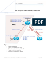 Chapter 1 Lab 1-1, Basic Ripng and Default Gateway Configuration