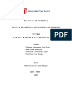 Valores en La Actualidad en El Perú