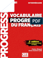 (Progressif) Claire Miquel, Anne Goliot-Lété - Vocabulaire Progressif Du Français-CLE International (2017) PDF
