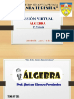 Sesion Virtual de Álgebra 5° Primaria - Ocho