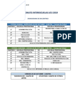 Campeonato Interescuelas Ucv 2019 - Cronograma PDF