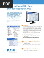 Configure Eaton Ipm 1.5X To Shut Down Vsphere 5.X/6.X: Product Aid