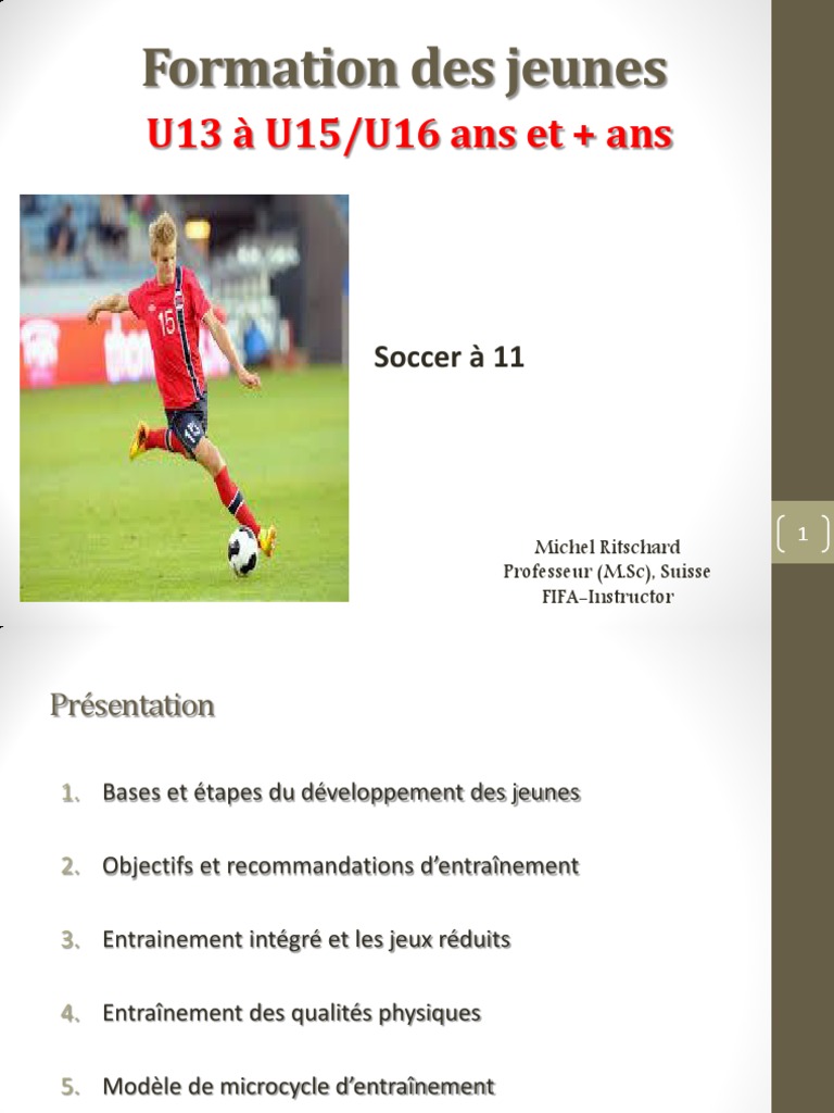 Préparation Physique U14 u15 De Début De Saison Pdf Formation Des Jeunes U13-U15 Ans PDF | PDF | Exercice physique | Loisir