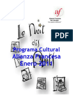 Programa Cultural Enero 2011 Alianza Francesa
