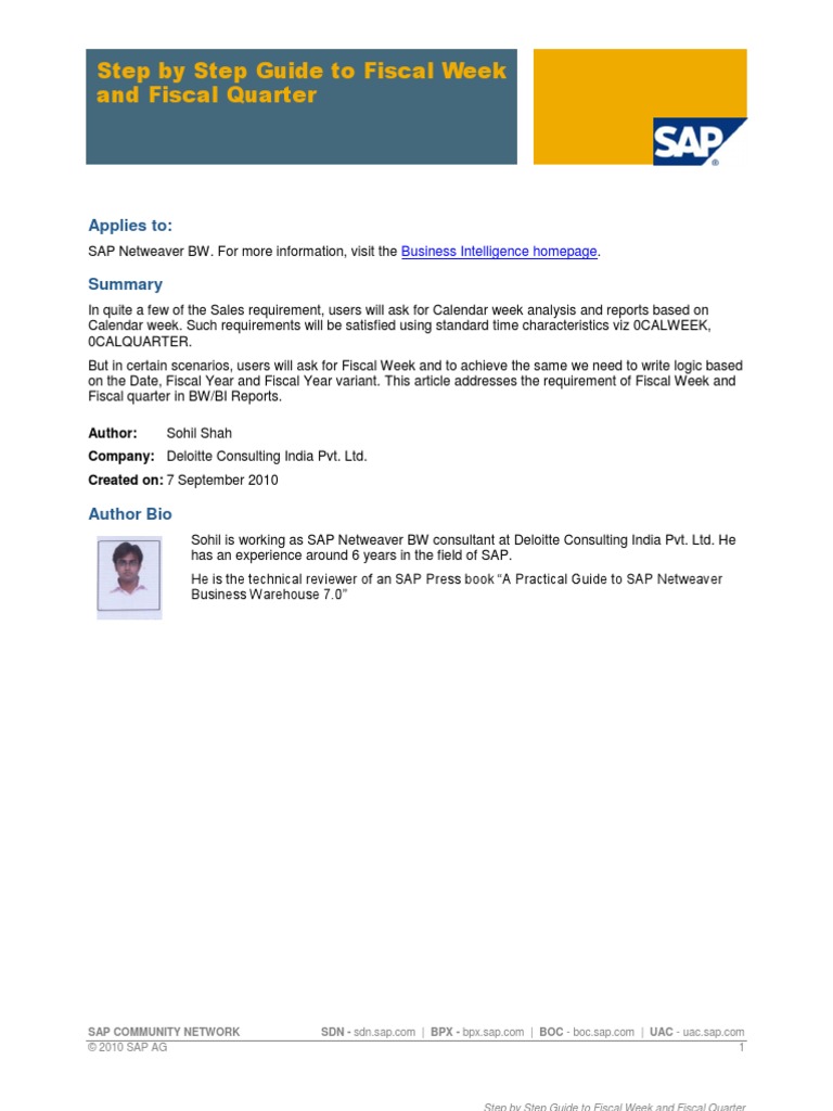 Step by Step Guide To Fiscal Week and Fiscal Quarter | PDF | Fiscal ...
