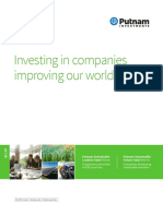 Investing in Companies Improving Our World: Putnam Sustainable Leaders Fund Putnam Sustainable Future Fund