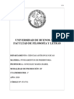 Fundamentos de Prehistoria (González) Programa2020-1c