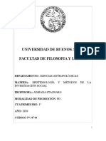 Epistemología (Stagnaro) Programa2020-1c