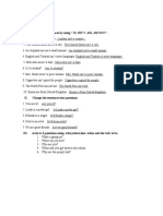 Unit Iii Exercises I. Rewrite The Sentences by Using " IS, ISN'T, AM, AM NOT"