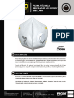 Respirador Descartable N95 M9910V Ficha Técnica PDF