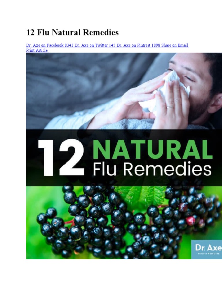 12 Flu Natural Remedies Pdf Influenza Foods