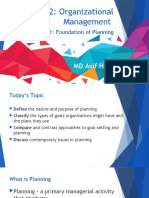 Foundation of Planning