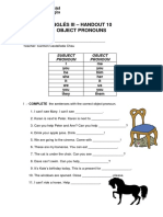 Object Pronouns Handout English III