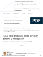 Director, Gerente y Encargado - Diferencias