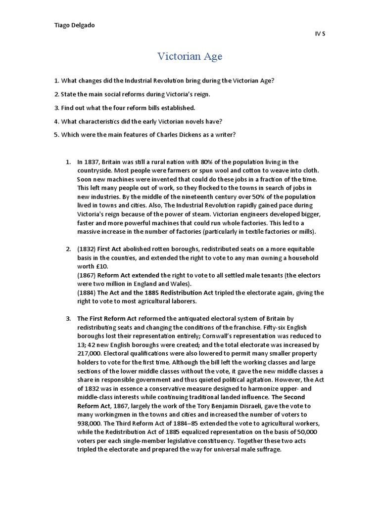 Victorian Age Reform Act, 1867, Largely The Work of The Tory Benjamin