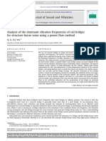 Analysis of dominant vibration frequencies of rail bridges using power flow method