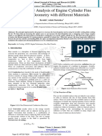 Heat Transfer Analysis of Engine Cylinder Fins of Varying Geometry With Different Materials