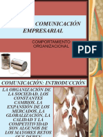 Sumario: Comunicación Empresarial: Comportamiento Organizacional