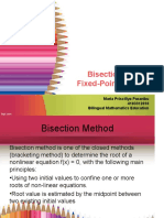 Bisection and Fixed-Point Method: Maria Priscillya Pasaribu 4103312018 Bilingual Mathematics Education