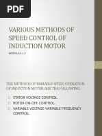 Various Methods of Speed Control of Induction Motor