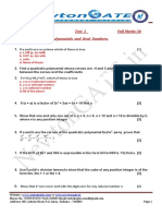 NewtonGATE Test 1-Polynomials and Real Numbers