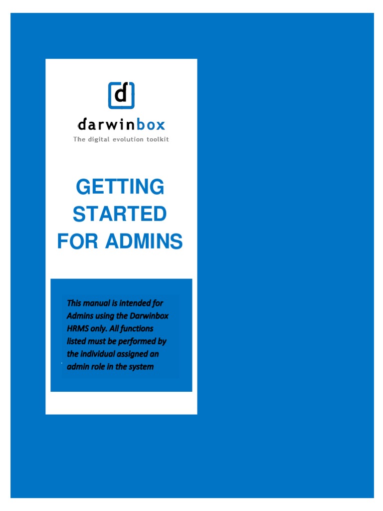 Getting Started For Admins: This Manual Is | PDF | Overtime | Employment