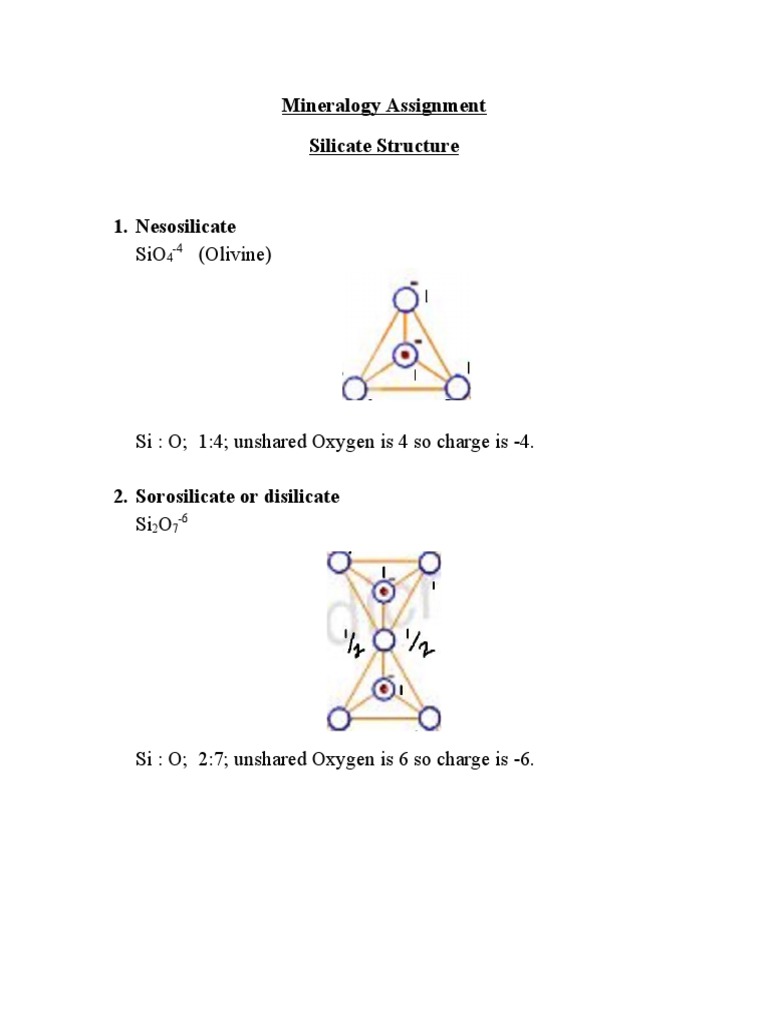 Classification of Silicate Structures | PDF | Science & Mathematics