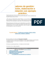 1 Indicadores de Gestión Definición, Elaboración e Interpretación Con Ejemplo Práctico