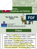 Articles: Indefinite and Definite: The Rules of The Game