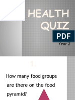 Healthy Eating & Exercise Quiz