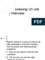 Previewing U3 Job Interview