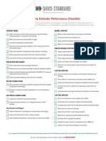 Quarterly Extruder Performance Checklist: Control Panel Barrel Heaters